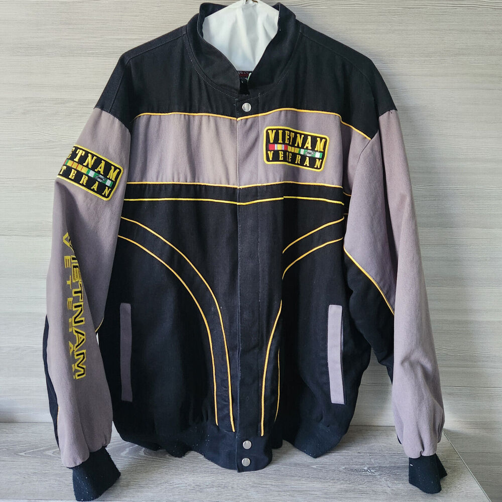 Vietnam Veteran Vintage Brigade Jacket Size 2XL Bomber Military Recon Patch Coat - Picture 3 of 16